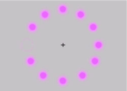 Stare at the black cross and it will appear as if there is a green dot.