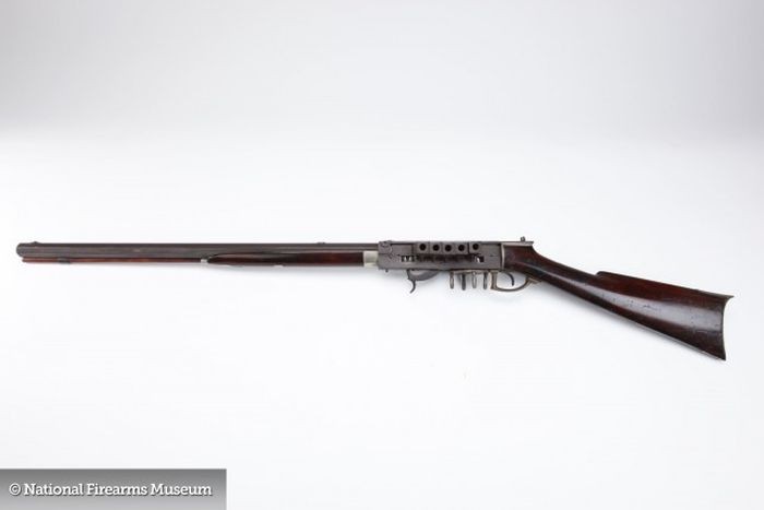 This Bennett Haviland Many Chambered Revolving Rifle is a treasure!
